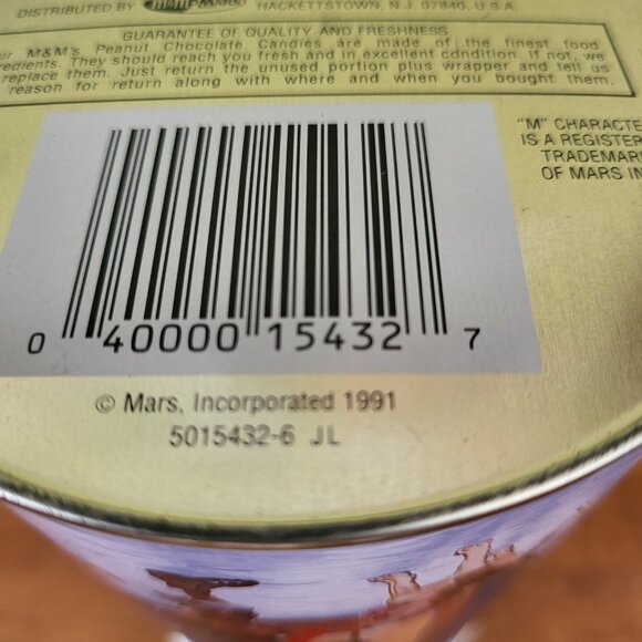 M & M Season's Greetings Christmas Tin 1991 Collectible Santa Village Vintage T3 - Picture 7 of 8